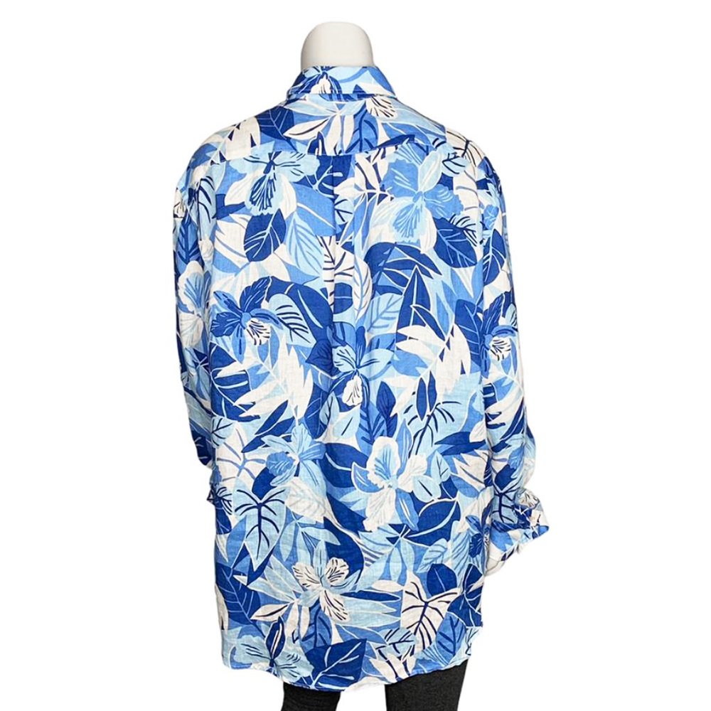 *SOLD*  J. MCLAUGHLIN Gramercy Classic Fit Linen Button Down Shirt in Tropica - Picture 4 of 7